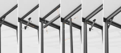 Vitavia Anlehngewächshaus Nachrüstset Helena 7000 aluminium 3 mm ESG