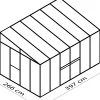 Vitavia Anlehngewächshaus Helena 10200 268 x 407 cm 3 mm ESG