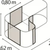 Vitavia Erweiterung Curve zu Hochbeet 858 86 cm aluminium
