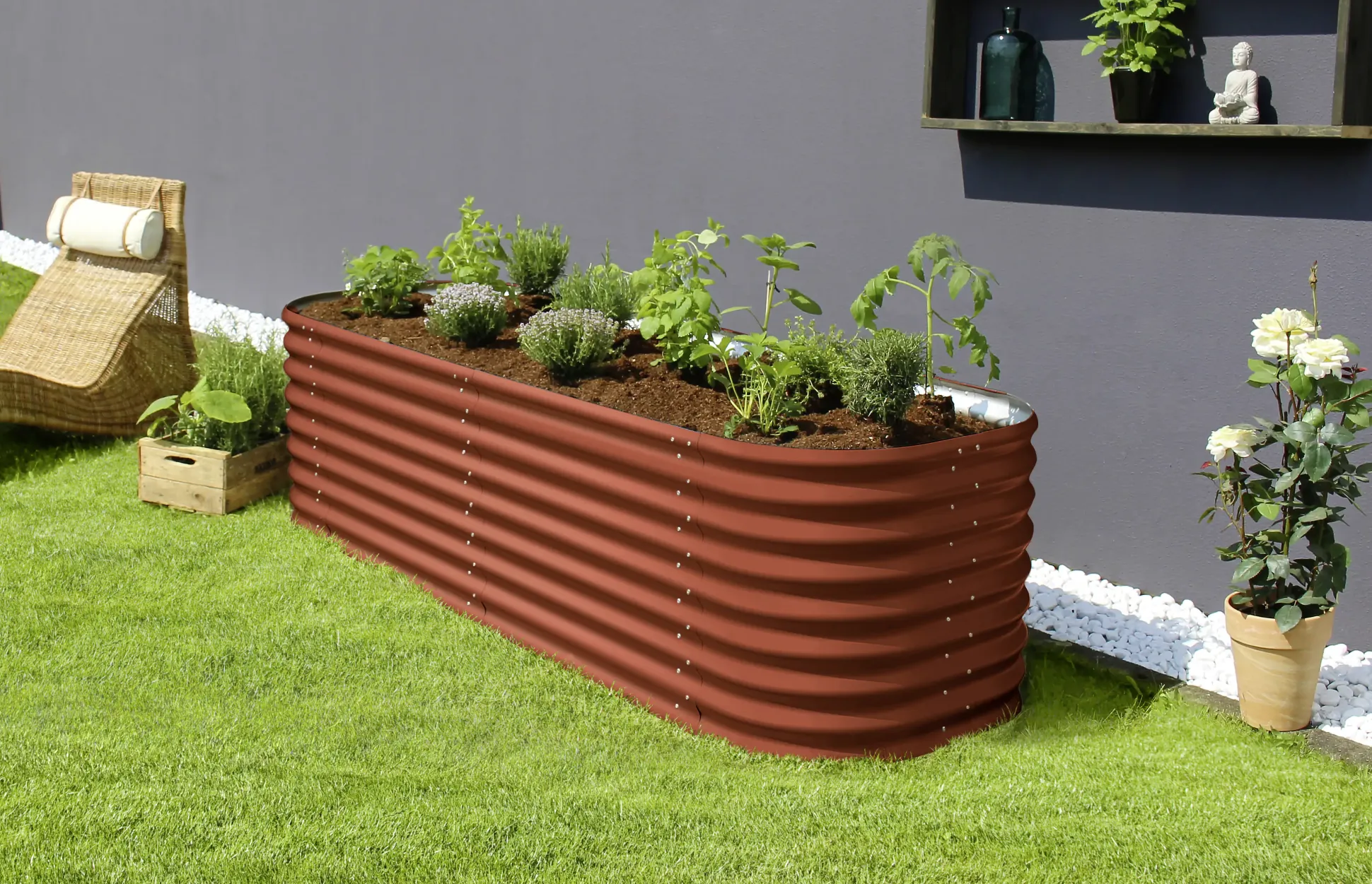 Vitavia Erweiterung Stretched zu Hochbeet 630 80 x 63 cm rubin