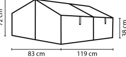 Vitavia Frühbeet Gaia Jumbo ESG 119 x 83 x 72 cm schwarz