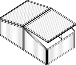 Vitavia Frühbeet Gaia XS 100 x 60 cm inkl. 2 Dachfenstern