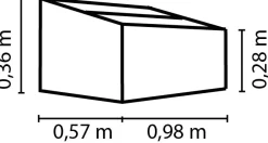 Vitavia Frühbeet Levana 1 57 x 98 cm feige