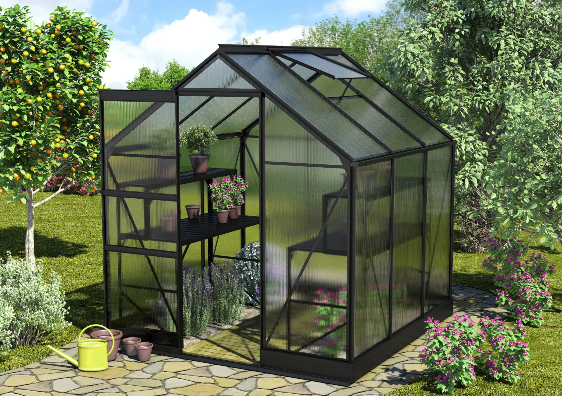 Vitavia Gewächshaus Apollo 3800 195 x 199 cm 4 mm HPK