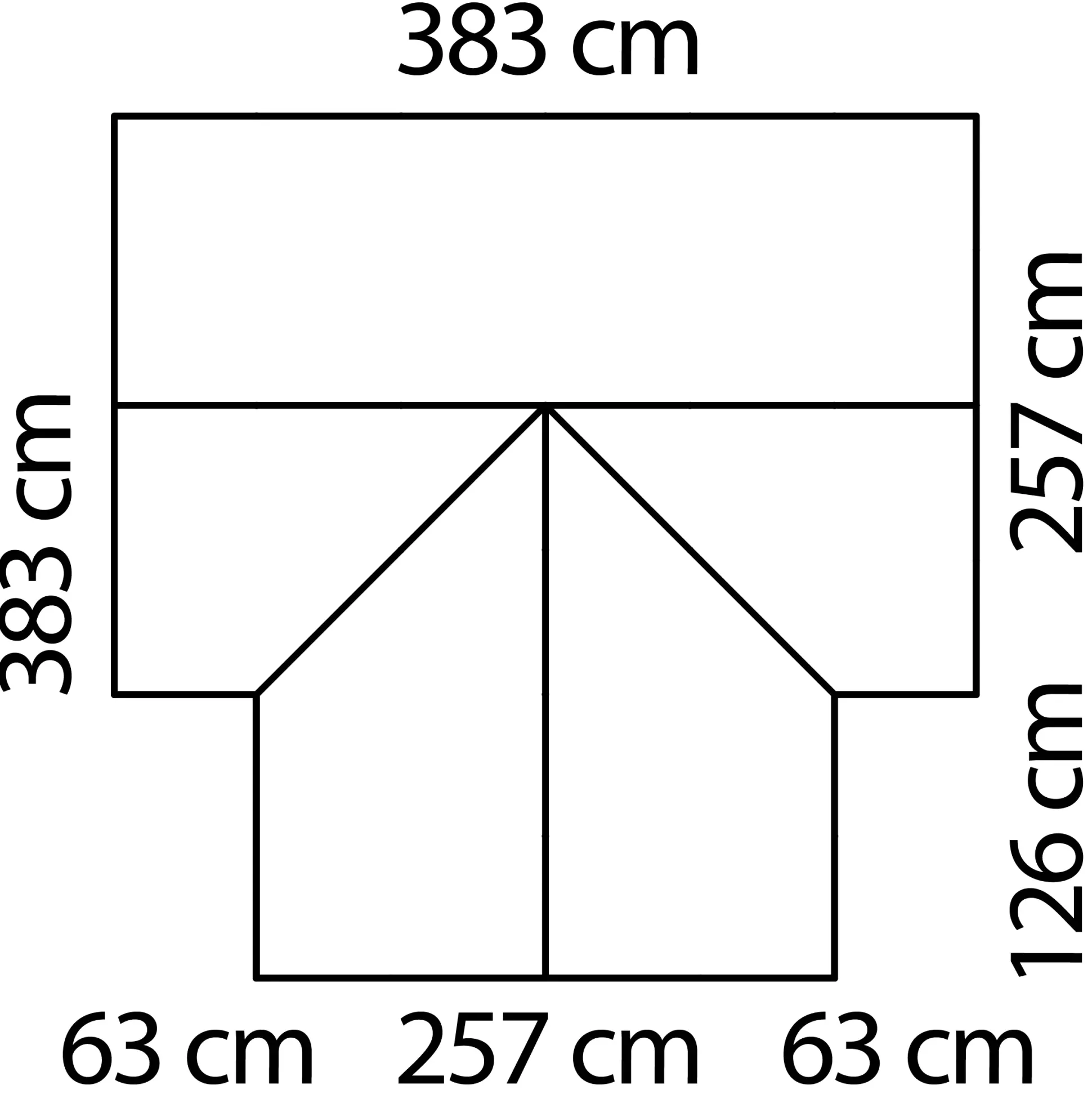 Vitavia Gewächshaus Campus smaragd 3,83 x 3,83 x 2,54 m