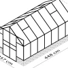 Vitavia Gewächshaus Cassandra 11500 256 x 450 cm 3 mm ESG
