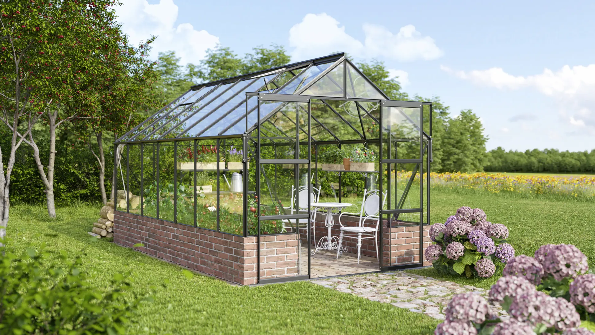 Vitavia Gewächshaus Cassandra 11500 256 x 450 cm 3 mm ESG