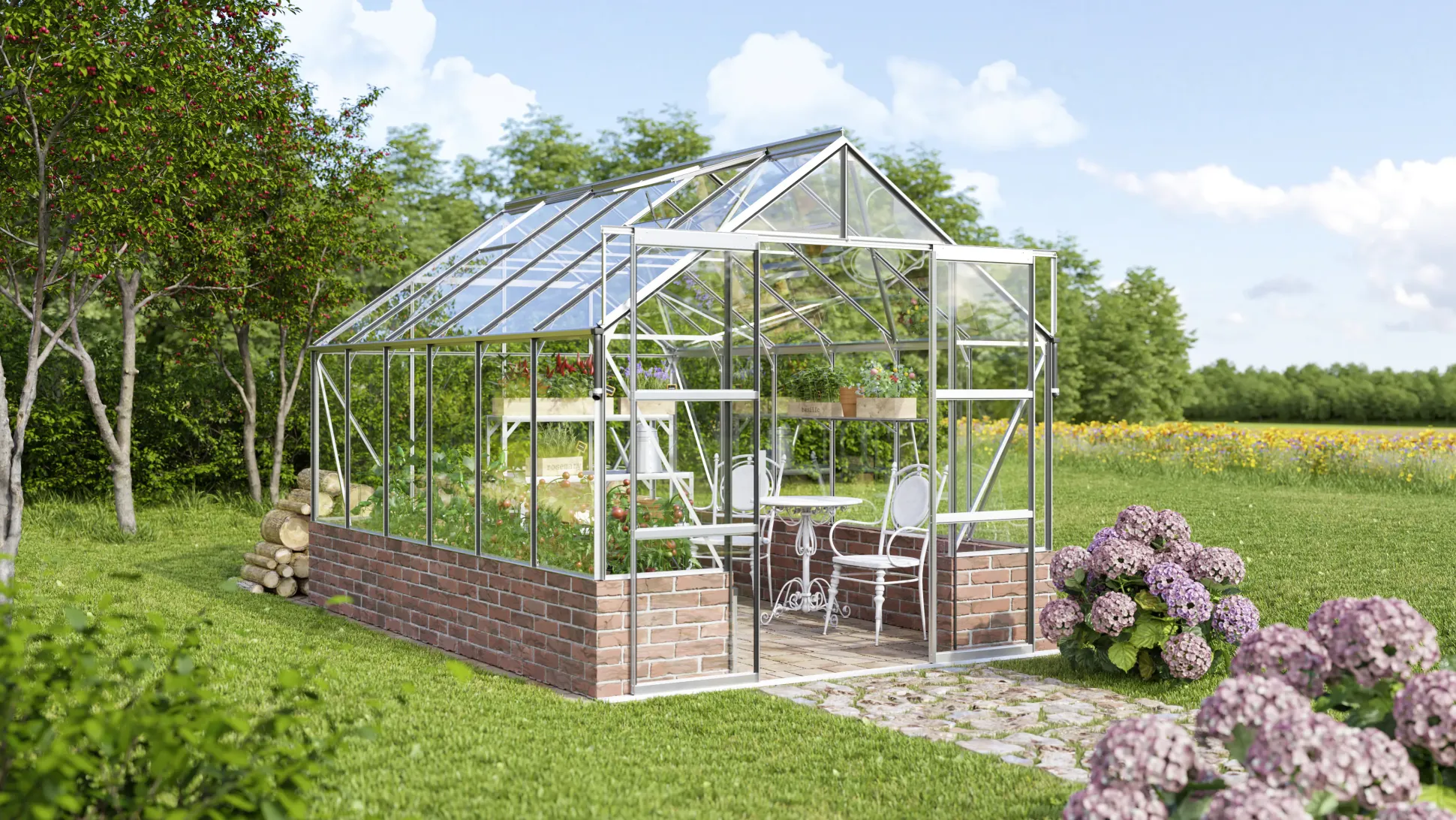 Vitavia Gewächshaus Cassandra 9900 256 x 388 cm 3 mm ESG