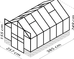 Vitavia Gewächshaus Cassandra 9900 256 x 388 cm 3 mm ESG