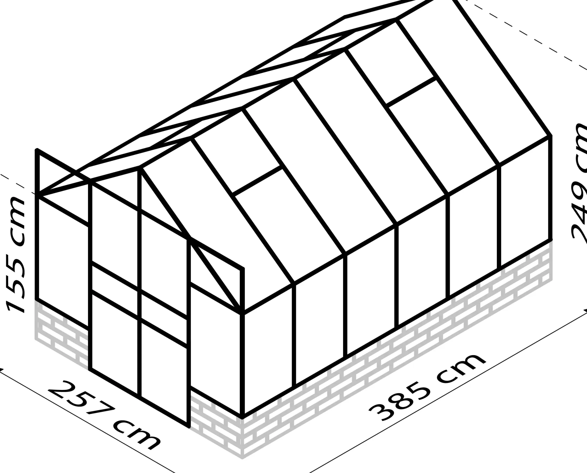 Vitavia Gewächshaus Cassandra 9900 256 x 388 cm 3 mm ESG