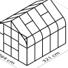 Vitavia Gewächshaus Dione 8300 Alu 2,64 x 3,21 x 2,55 m
