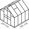 Vitavia Gewächshaus Domus 6700 257 x 261 cm 6 mm HPK