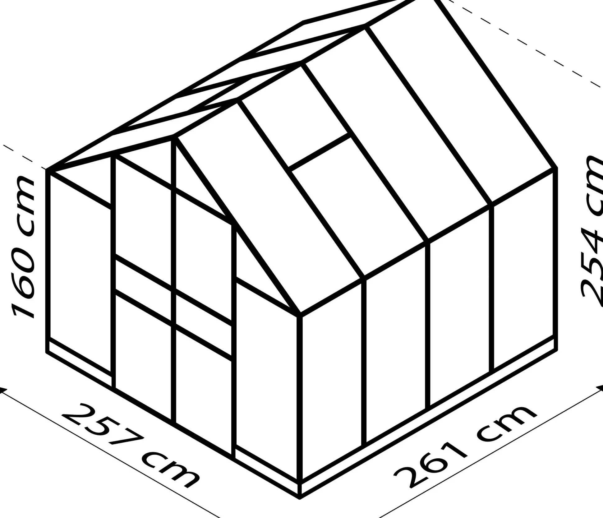 Vitavia Gewächshaus Domus 6700 257 x 261 cm 4 mm HPK