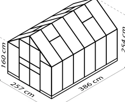 Vitavia Gewächshaus Domus 9900 257 x 386 cm 4 mm HPK