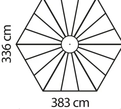 Vitavia Gewächshaus Juno 9000 383 x 331 cm 3 mm ESG