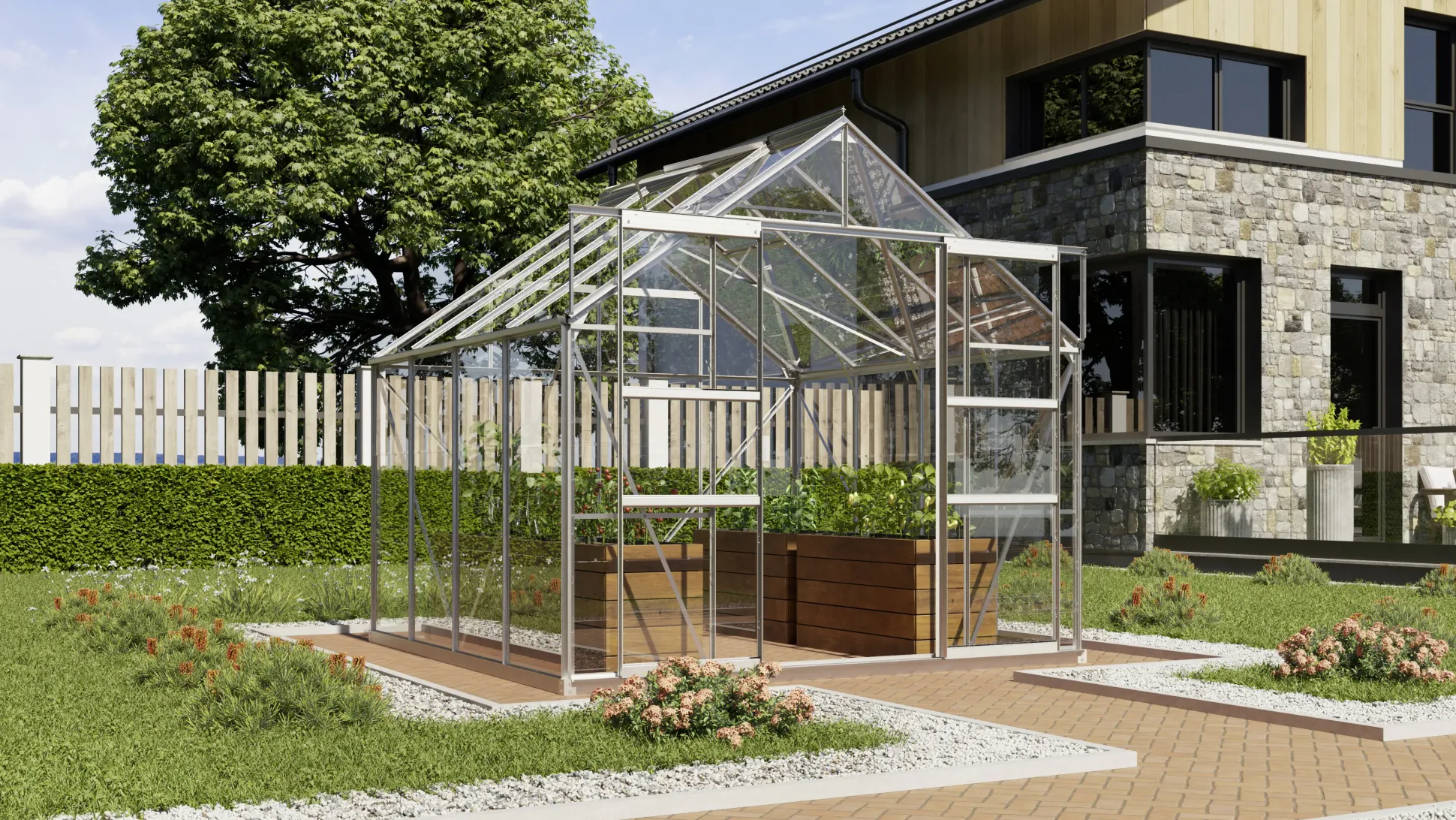 Vitavia Gewächshaus Mars 6700 254 x 254 cm 3 mm ESG