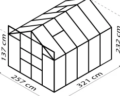 Vitavia Gewächshaus Mars 8300 254 x 317 cm 4 mm HPK