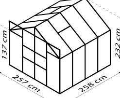 Vitavia Gewächshaus Mars 6700 254 x 254 cm 3 mm ESG