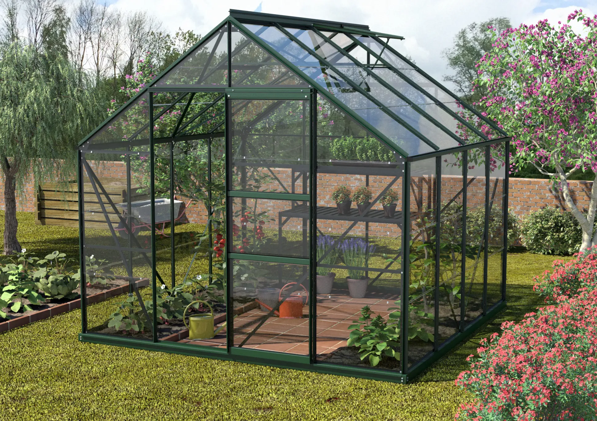 Vitavia Gewächshaus Merkur 6700 254 x 254 cm 3 mm ESG