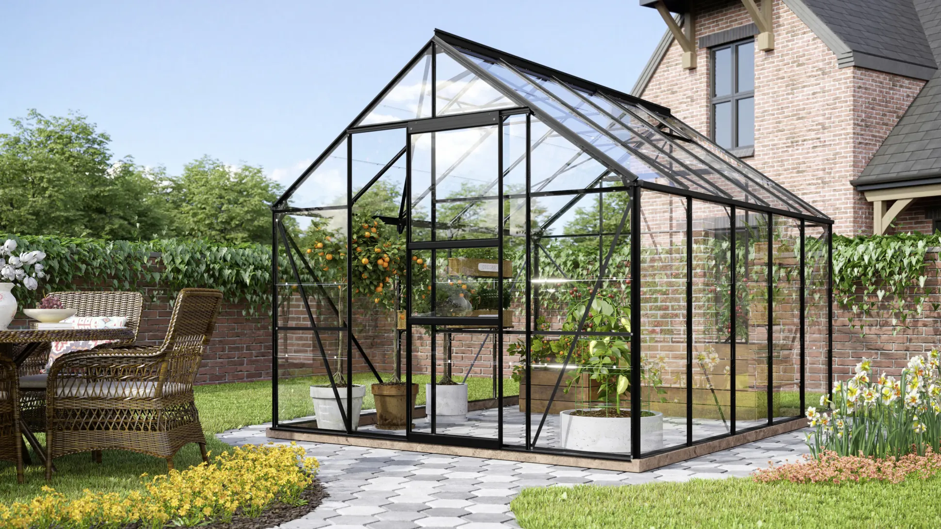 Vitavia Gewächshaus Merkur 8300 254 x 317 cm 3 mm ESG