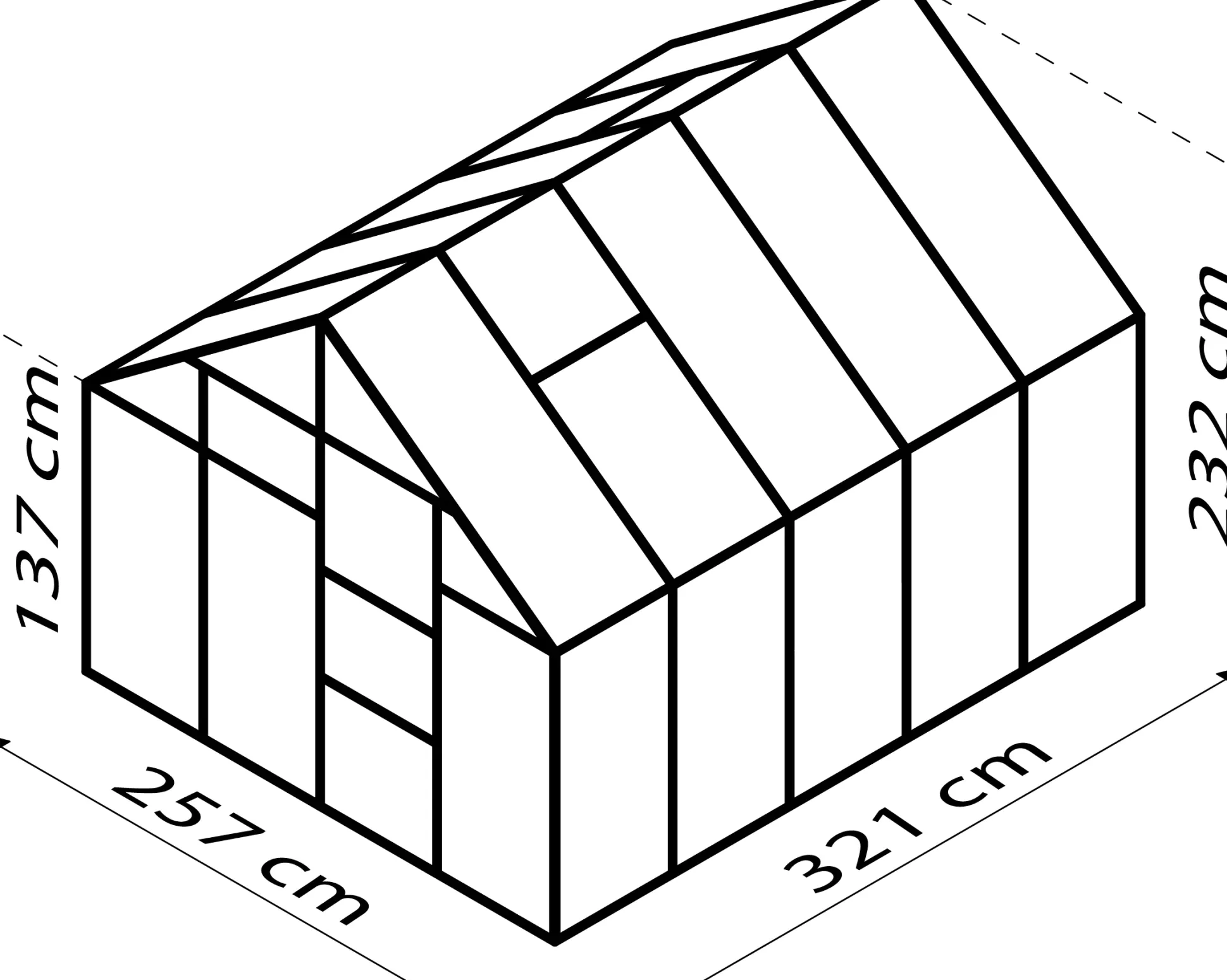 Vitavia Gewächshaus Merkur 8300 254 x 317 cm 3 mm ESG