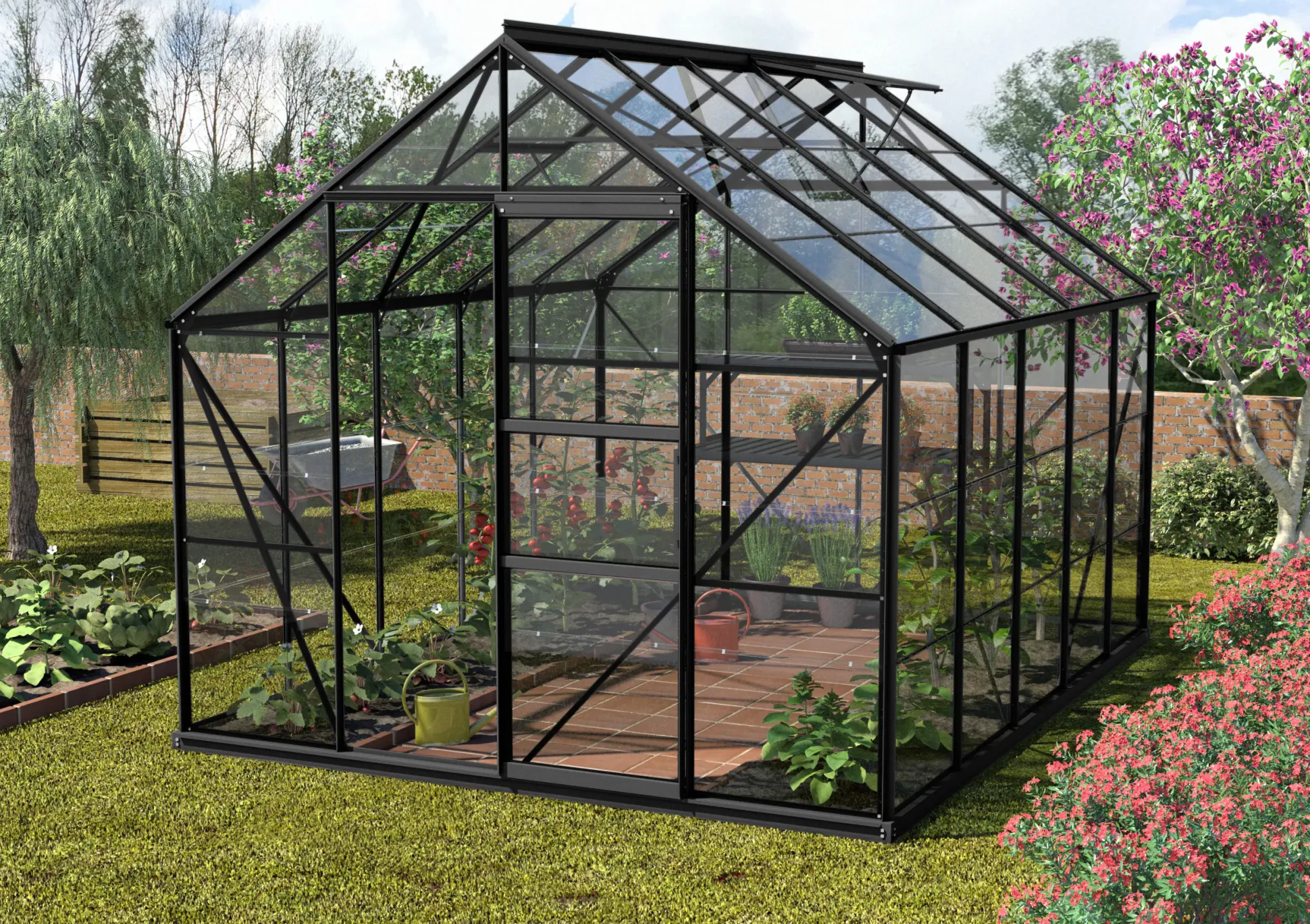 Vitavia Gewächshaus Merkur 8300 254 x 317 cm 3 mm ESG