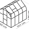 Vitavia Gewächshaus Orion 5000 202 x 257 cm 3 mm ESG