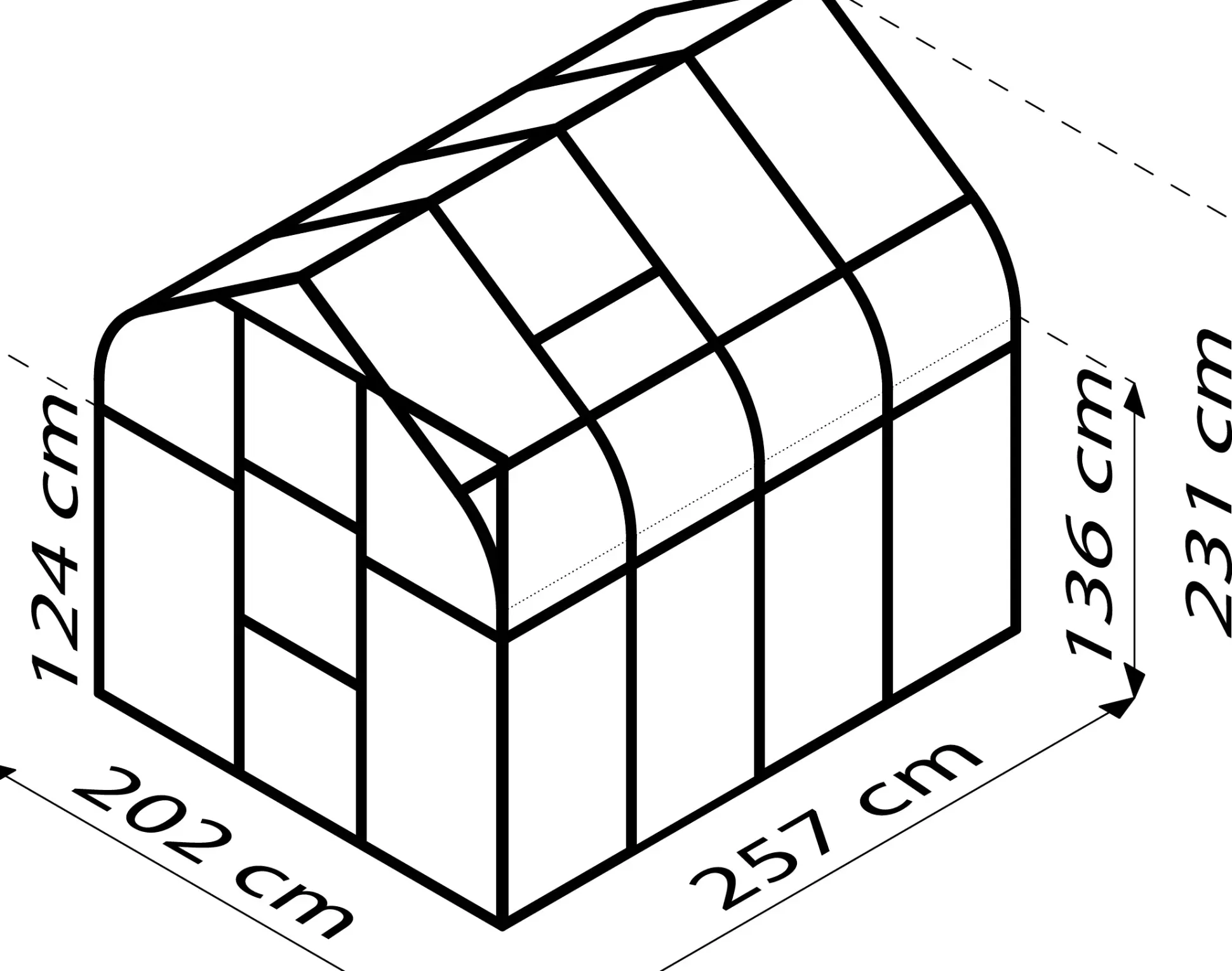 Vitavia Gewächshaus Orion 5000 202 x 257 cm 3 mm ESG