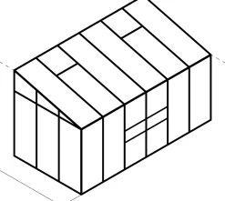 Vitavia Gewächshaus Osiris 7800 190 x 379 cm 3 mm ESG