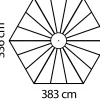 Vitavia Gewächshaus Pi 9000 ESG 3 mm 383 x 333 cm