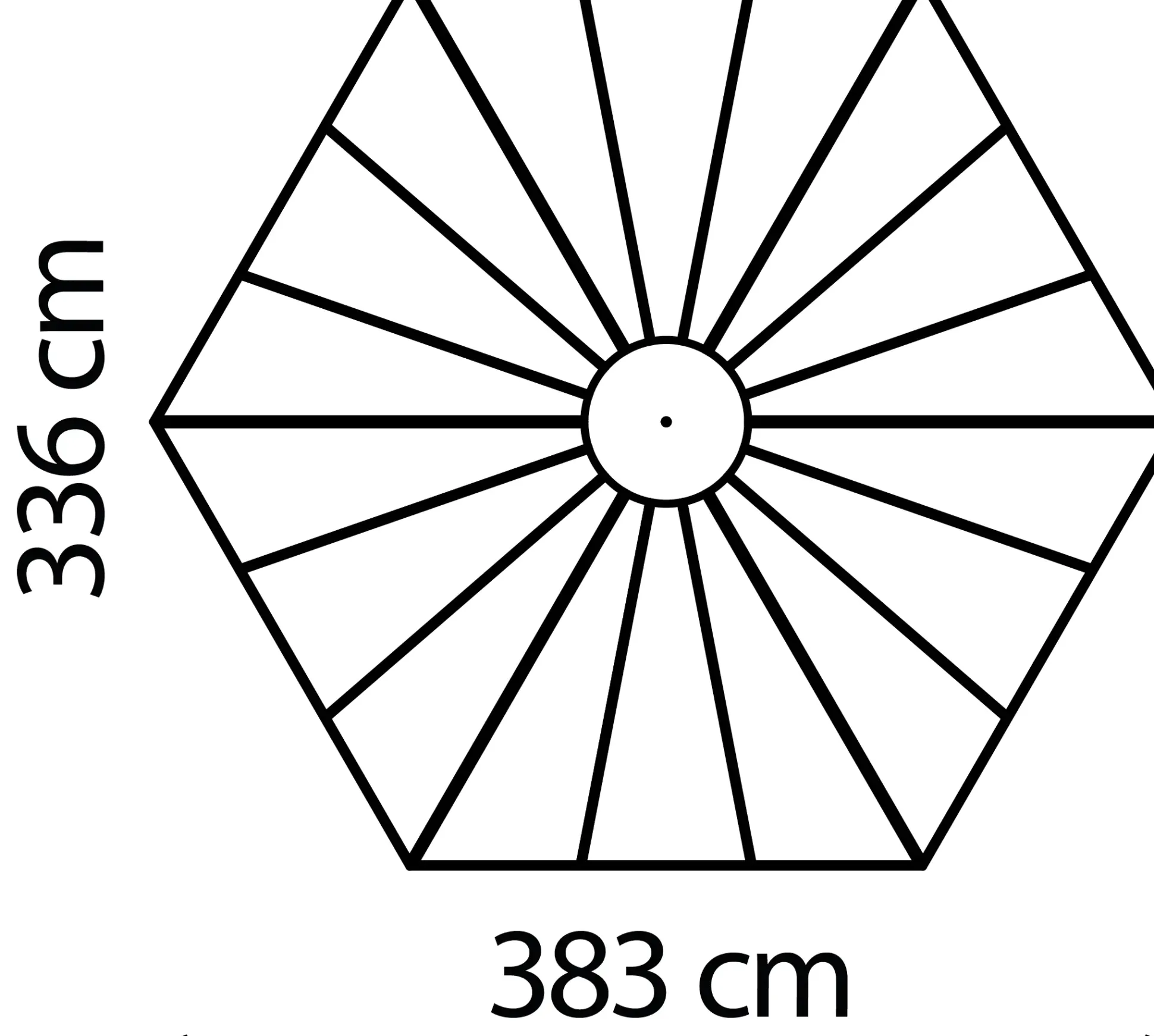 Vitavia Gewächshaus Pi 9000 ESG 3 mm 383 x 333 cm
