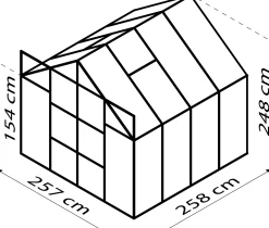 Vitavia Gewächshaus Uranus 6700 HPK 6 mm 254 x 254 cm