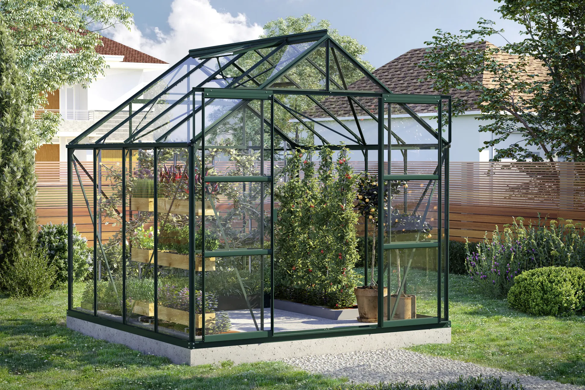 Vitavia Gewächshaus Uranus 6700 ESG 3 mm 254 x 254 cm