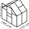 Vitavia Gewächshaus Venus 2500 192 x 130 cm 3 mm ESG
