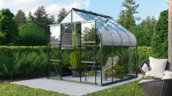 Vitavia Gewächshaus-Set Dione 6700 ESG 3 mm smaragd 254 x 254 cm