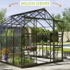 Vitavia Gewächshaus-Set Dione 8300 ESG 3 mm schwarz 254 x 317 cm