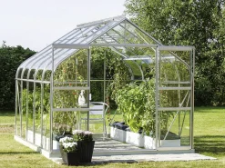 Vitavia Gewächshaus-Set Dione 8300 ESG 3 mm alu 254 x 317 cm