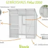Vitavia Gewächshaus-Set Fokus 3250 HKP 6 mm alu 192 x 130 cm