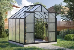 Vitavia Gewächshaus-Set Uranus 6700 HKP 4 mm schwarz 254 x 254 cm