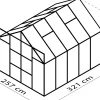 Vitavia Gewächshaus-Set Uranus 8300 HKP 4 mm schwarz 254 x 317 cm