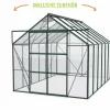 Vitavia Gewächshaus-Set Uranus 9900 ESG 3 mm smaragd 254 x 379 cm
