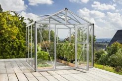 Vitavia Gewächshaus-Set Zeus 6200 ESG/HKP alu 266 x 249 cm