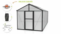 Vitavia Gewächshaus-Set Zeus 15700 HKP 10 mm schwarz 266 x 621 cm