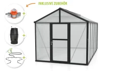 Vitavia Gewächshaus-Set Zeus 11900 HKP 10 mm schwarz 266 x 473 cm