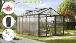 Vitavia Gewächshaus-Set Zeus 11900 HKP 10 mm schwarz 266 x 473 cm