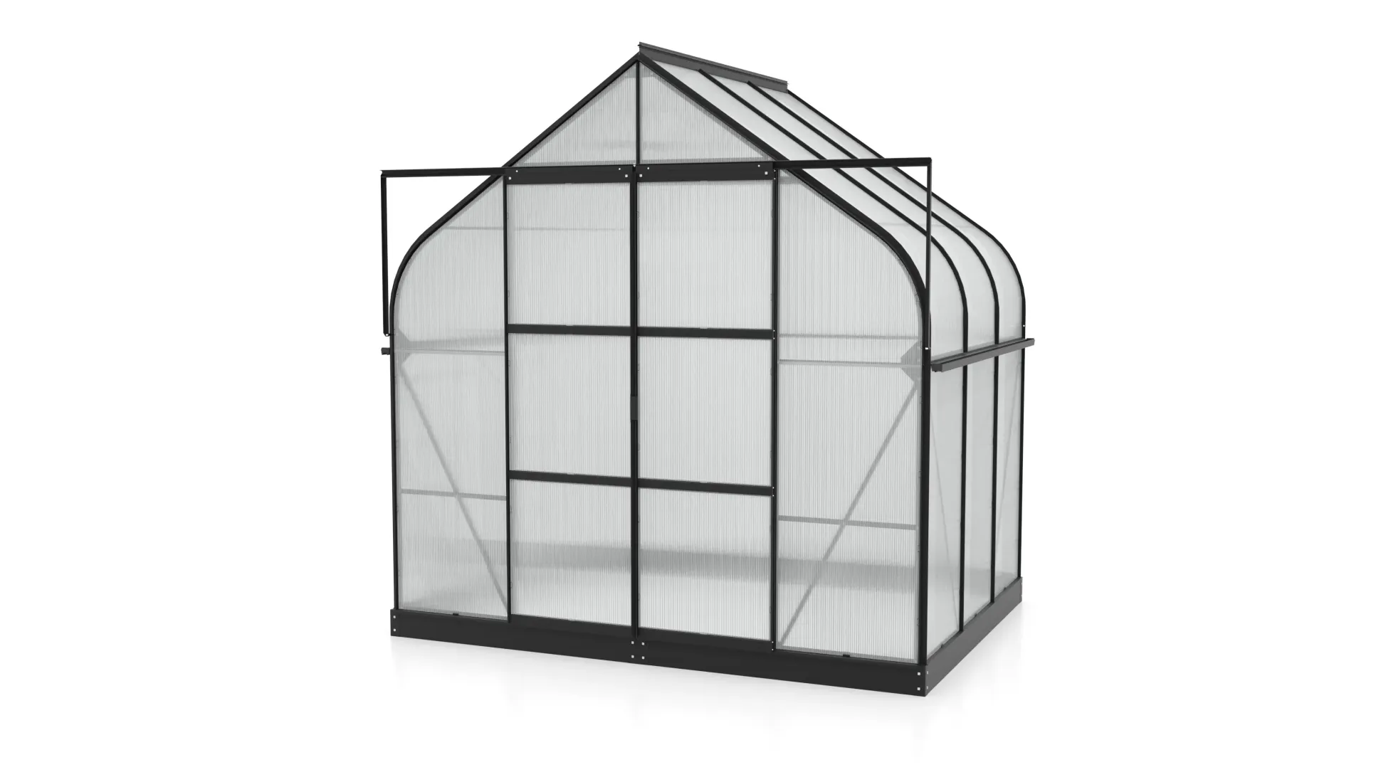 Vitavia Gewächshaus-Set-Set Dione 5000 HKP 4 mm schwarz 254 x 192 cm