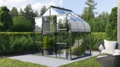 Vitavia Gewächshaus-Set-Set Dione 5000 ESG 3 mm smaragd 254 x 192 cm