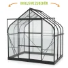 Vitavia Gewächshaus-Set-Set Dione 5000 ESG 3 mm schwarz 254 x 192 cm