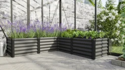 Vitavia Hochbeet Meta 185 x 185 x 40 cm granit schwarz