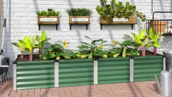 Vitavia Hochbeet Meta In & Out 401L seegras/alu 2,45 x 0,65 x 0,40 m
